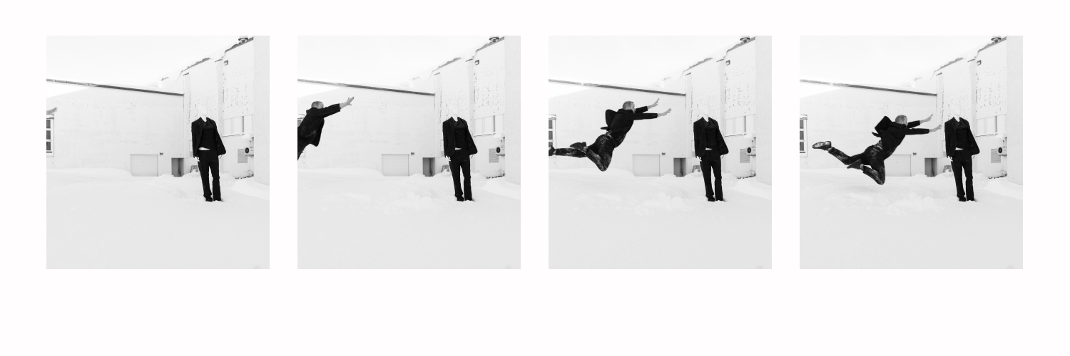 A series of four black-and-white images of two dancers dressed in black show various halling kick and halling throw techniques, labeled “Wrong halling technique, Halling kick technique 1, Halling kick technique 2 and Halling throw technique”